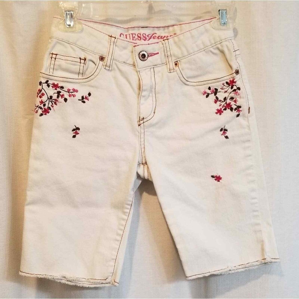 Guess girls floral‎ embroidered burmuda shorts size 12